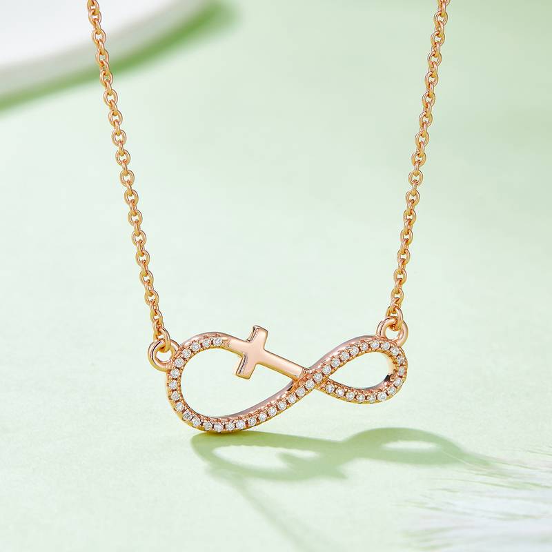 十字无限的爱吊坠S925银莫桑钻厘石D级0.17CT